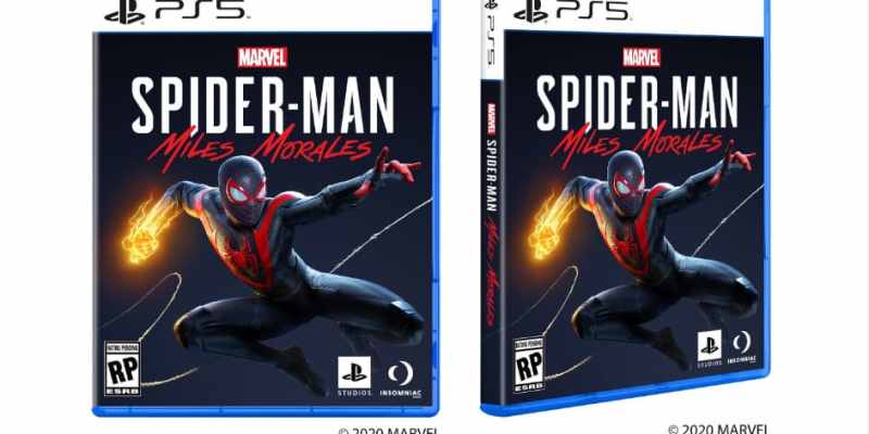 PlayStation 5 game case PlayStation 5 box art Spider-Man: Miles Morales box art Marvel