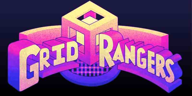 Grid Rangers Schonstal free match-three puzzler match 3, '90s cyberpunk with a Power Rangers logo