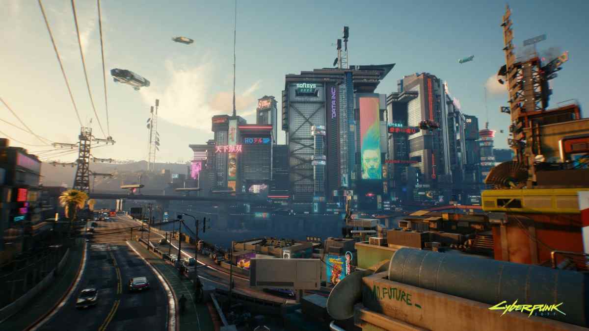 Cyberpunk 2077 Night City Act 1 crowded oppressive atmosphere CDPR CD Projekt Red