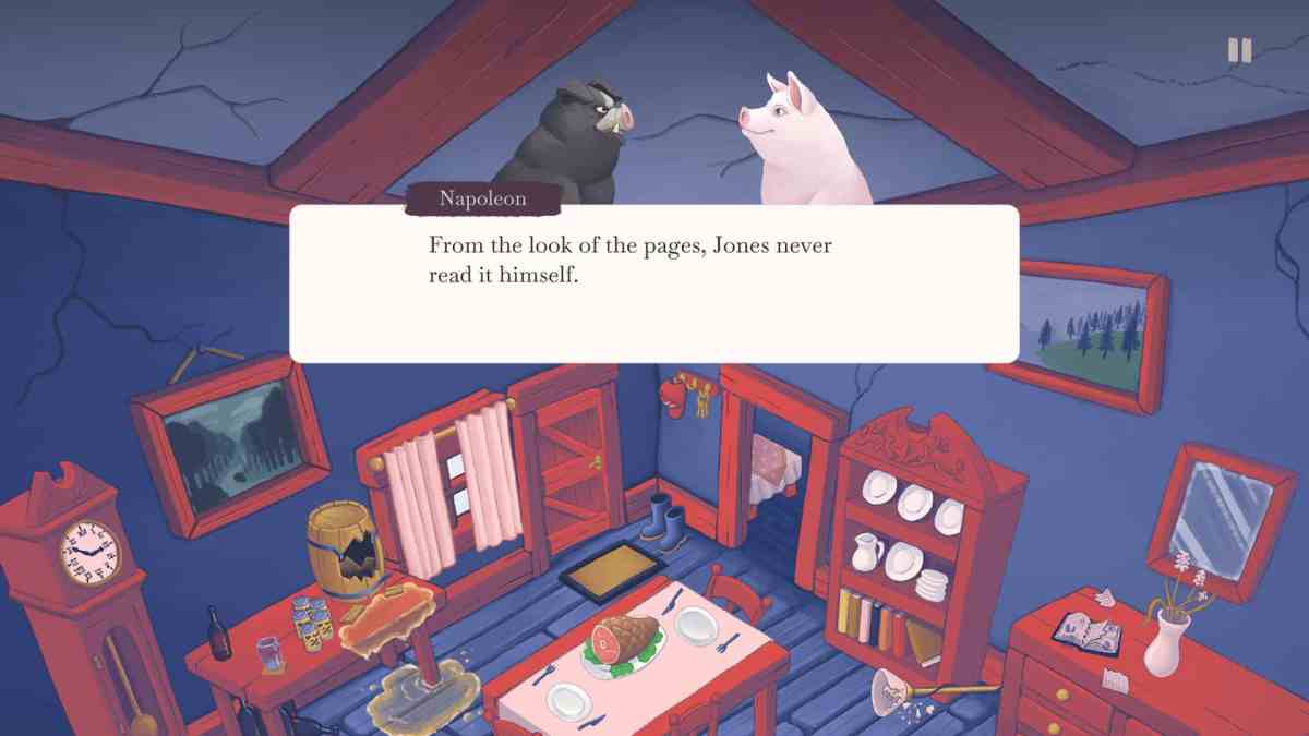 George Orwell Animal Farm adaptation video game politics Napoleon Imre Jele, Tamara Alliot, Emily Short Nerial Orwell's Animal Farm game