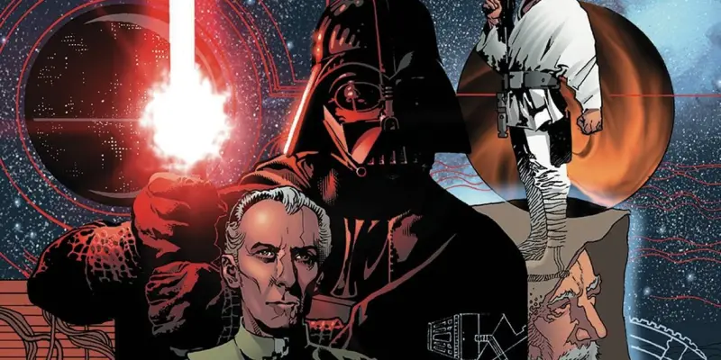 Star Wars Infinities A New Hope Dark Horse Comics what if story: the Death Star didn't blow up, Leia joins the Dark Side with Darth Vader, Yoda kills Coruscant