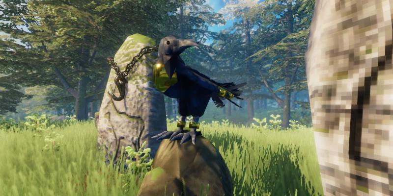 Valheim unskippable content tutorials bird Hugin annoying, would rather explore and learn oneself