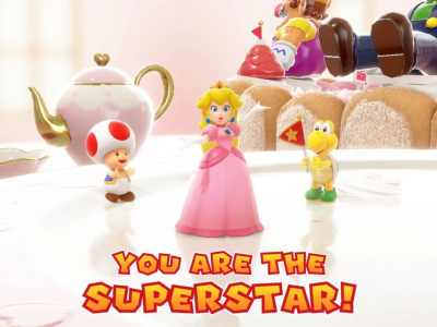 mario party superstars peach cheering nintendo switch reveal trailer nintendo e3 direct 2021