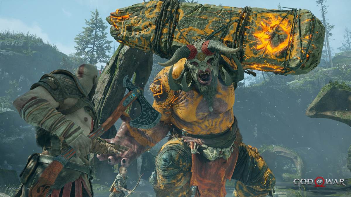 God of War Leviathan Axe powerful metaphor effective weapon on PC Steam out now