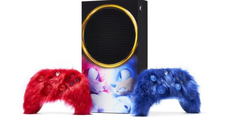Sonic the Hedgehog 2 movie Xbox Series S custom furry fuzzy controller controllers