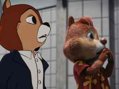 Chip n Dale: Rescue Rangers movie Disney+ Plus real life CG animated hybrid cartoon live action comedy Roger Rabbit n'