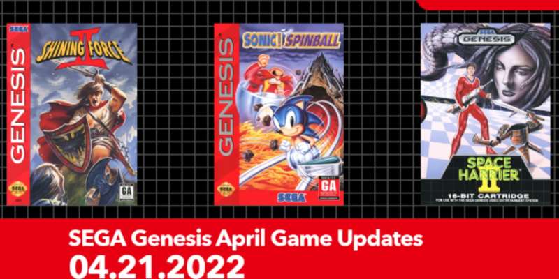 Sega Genesis games Sonic the Hedgehog Spinball, Shining Force II, and Space Harrier II join NSO / Nintendo Switch Online + Expansion Pack April 2022