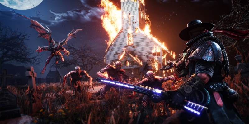 Evil West release date reveal trailer schedules wild west vampire hunting for september playstation xbox pc