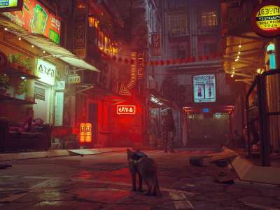 Best Steam Summer Sale 2023 Steam Deck Games / BlueTwelve PS4 PS5 game Stray is cat perspective on dogs life, hope in dystopian cyberpunk or hopepunk dog's life