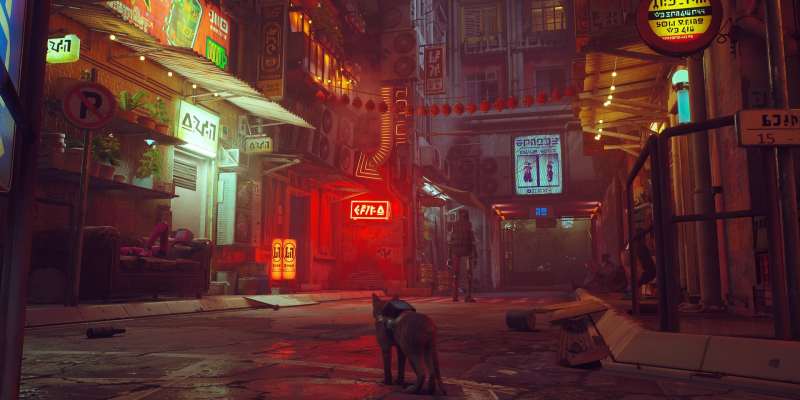 Best Steam Summer Sale 2023 Steam Deck Games / BlueTwelve PS4 PS5 game Stray is cat perspective on dogs life, hope in dystopian cyberpunk or hopepunk dog's life