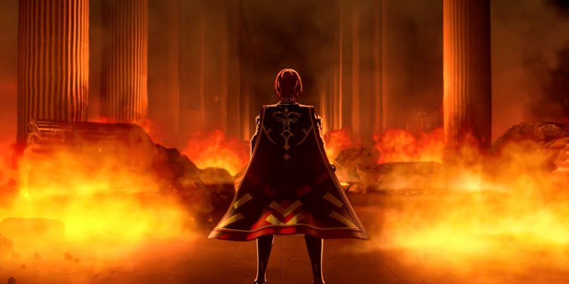 Fire Emblem Engage story trailer evil Marth with red hair