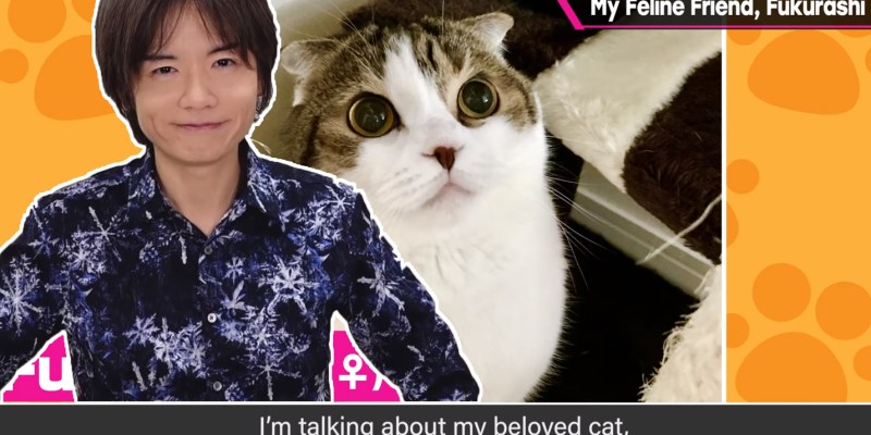 Masahiro Sakurai cat video educational YouTube channel Fukurashi Fukura Kirby Super Smash Bros creator designer