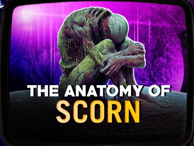 Anatomy Scorn game design art bad icky slippery uncomfortable on purpose