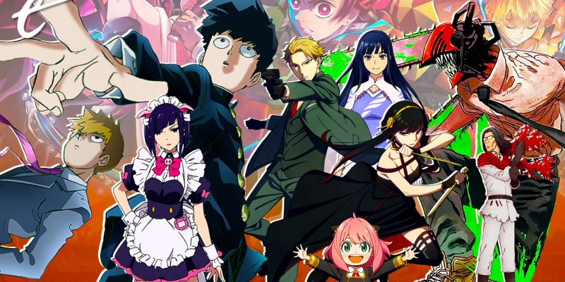 top 10 best anime of 2022 - Uncle from Another World Spy x Family My Dress-Up Darling Mob Psycho 100 III Made in Abyss The Golden City of the Scorching Sun Demon Slayer Entertainment District Arc Chainsaw Man Birdie Wing: Golf Girls Story Akiba Maid War