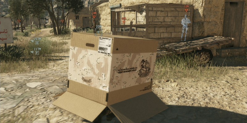 The book Four Battlefields details how soldiers decided to hide in a cardboard box to evade AI security, hiding like Solid Snake in Metal Gear Solid.