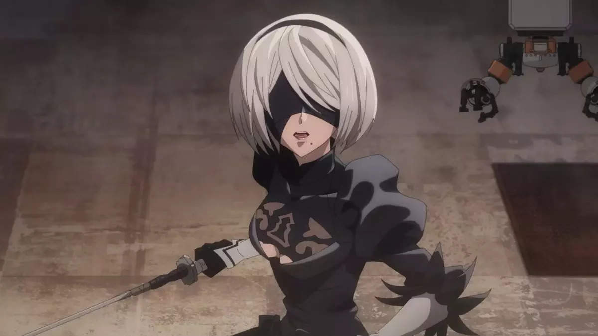 Nier: Automata Ver1.1a anime needs to justify its own existence with similarity to video game but Yoko Taro can do it with story changes and surprises, but 2D 3D CG animation combination is distracting or bad