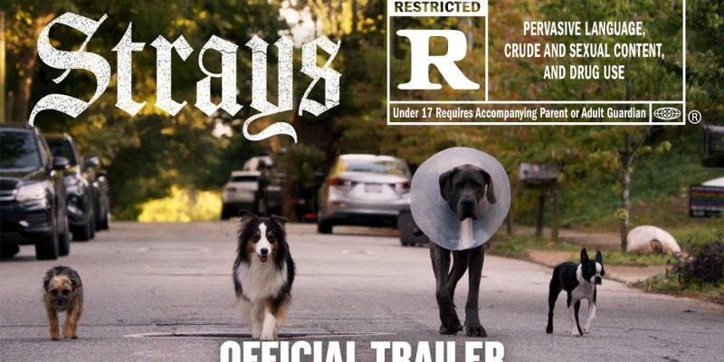 The R-rated trailer for the movie Strays has talking dogs (including Will Ferrell) on a Homeward Bound journey but to bite a mans dick off.