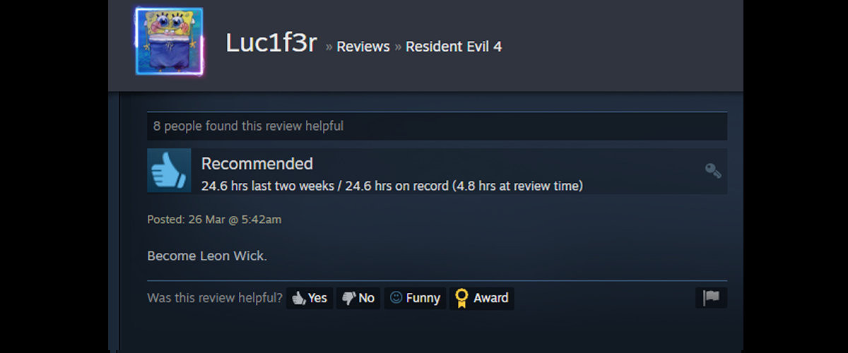 Best Steam Reviews of the Resident Evil 4 Remake 2023