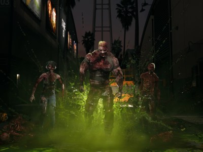 Will Dead Island 2 Have Crossplay - Three zombies walking through radioactive material.