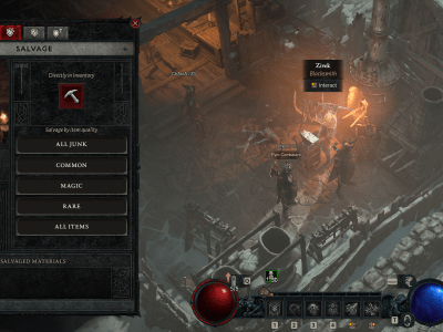 Diablo 4 IV how to salvage upgrade gear empty inventory Blizzard