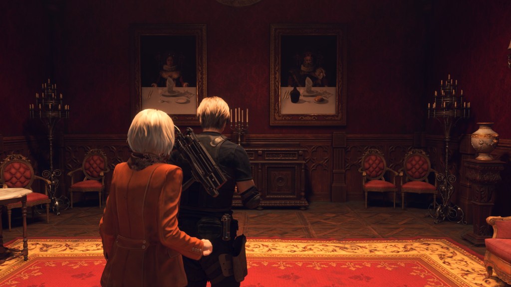 Resident Evil 4 remake Dining Room portraits