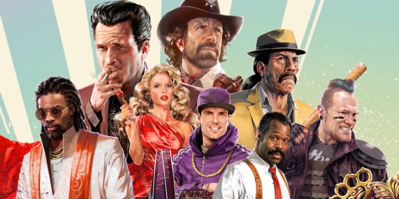 Crime Boss: Rockay City launch trailer Ingame Studios 505 Games PS5 Xbox Series X S EGS Epic Games Store co-op shooter roguelike Chuck Norris Michael Madsen, Michael Rooker, Kim Basinger, Danny Glover, Damion Poitier, Danny Trejo, Vanilla Ice