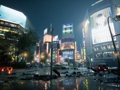 Is Ghostwire: Tokyo Open World? A screenshot of the in-game environment