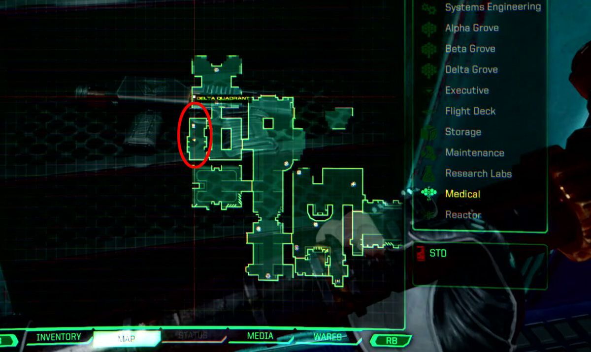 Here is exactly where to find and how to actually get the pulse rifle in the System Shock remake, to get a real gun to shoot enemies.