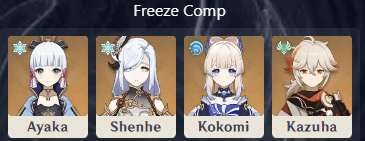 Best Kazuha Team Comps for Genshin Impact - Freeze Comp