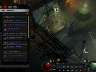Diablo 4 elixir crafting