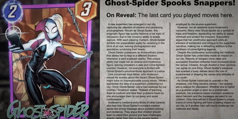 Marvel Snap Spider-Versus Ghost-Spider best deck strategy weaknesses meta