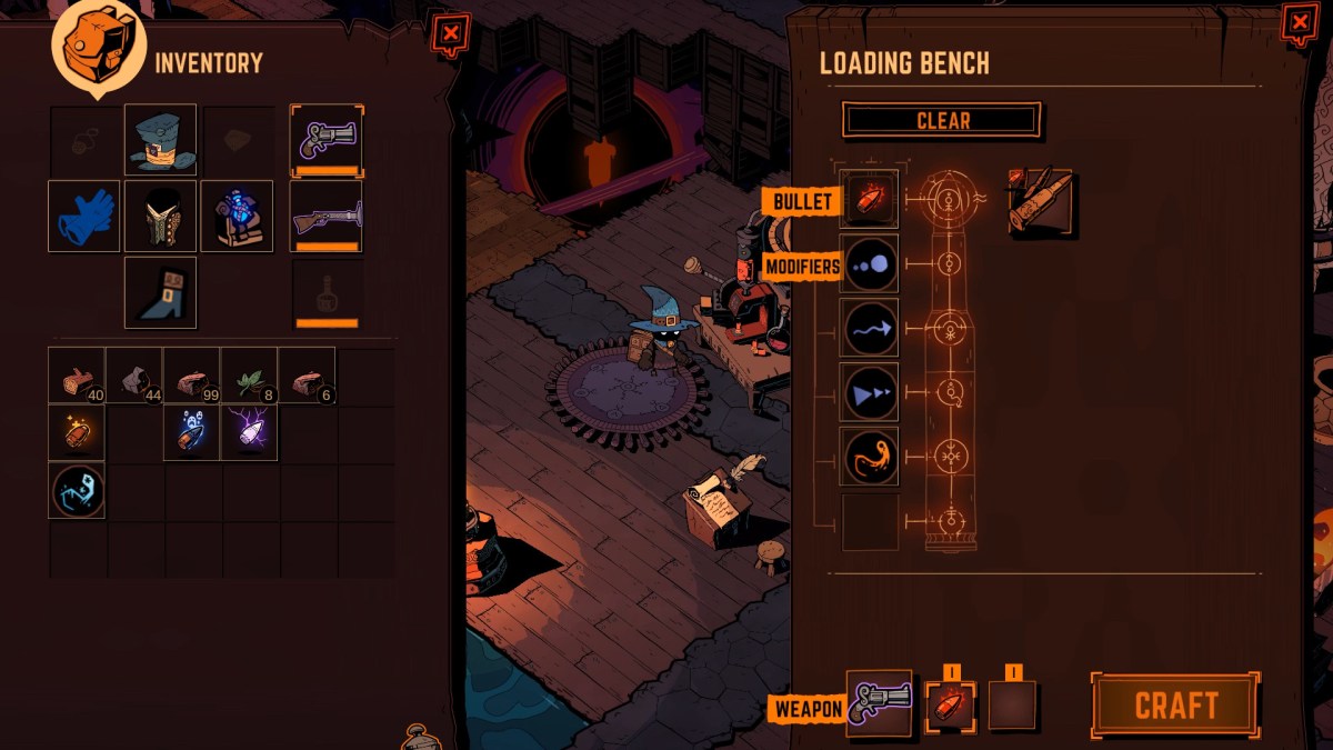 Preview - Wizard with a Gun from Galvanic Games and Devolver Digital has a strong premise, but Its demo gets bogged down in a heap of crafting systems.