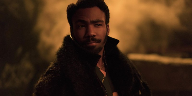 Donald Glover as Lando Calrission in Solo: A Star Wars Story. The actor will reportedly write a Star Wars series based on the character for Disney+.