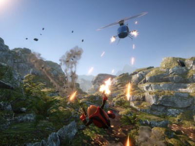 Killer Bean fights against a helicopter. The game has today received its first trailer.