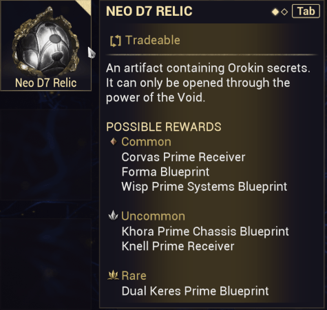 Neo D7 Relic Warframe