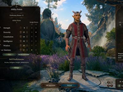 Best Races and Ability Scores for Warlock in Baldurs Gate 3 - A Zariel Tiefling being built as a Warlock in the character creation screen of Baldur's Gate III.