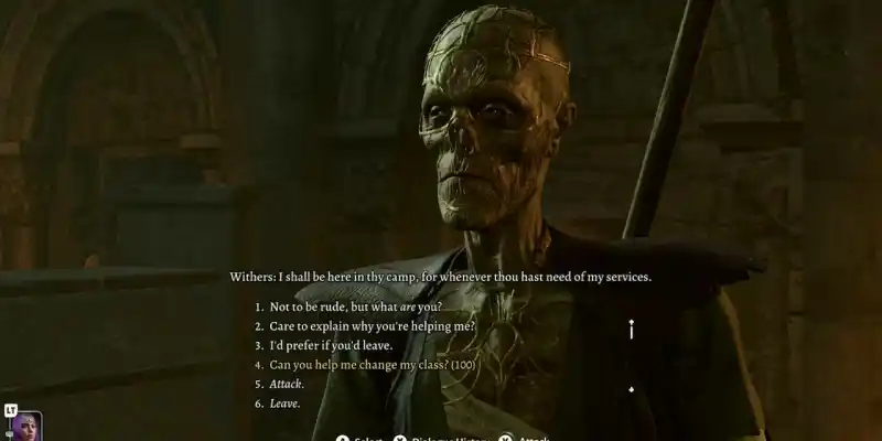 Want to respec your Baldur's Gate 3 BG3 companions? Here's how to do it with the help of an NPC called Withers.