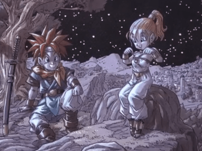 chrono and marle spending time beneath a sea of stars