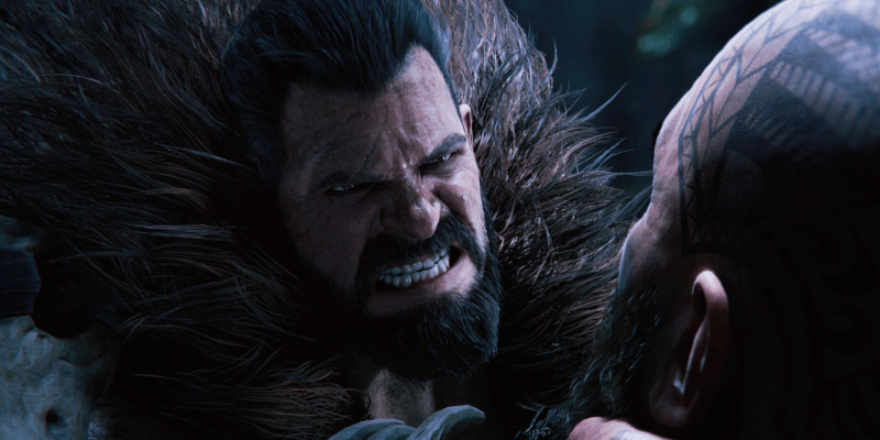 kraven chokes a man in marvel's spider-man 2