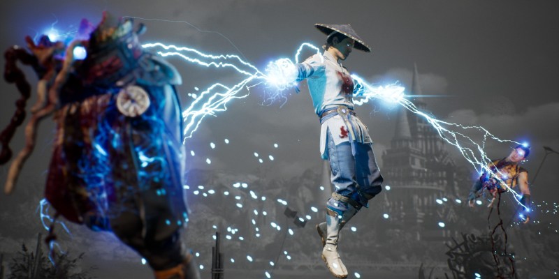 raiden using his default fatality against scorpion in mortal kombat 1