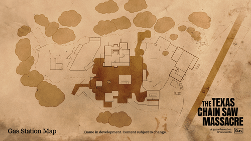 Texas Chainsaw Massacre Maps. This image shows the Gas Station map. 