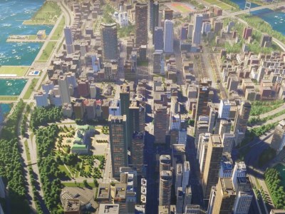 Image of virtual metropolis at day time in Cities: Skylines 2.