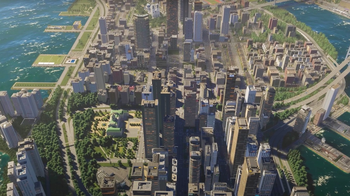 An image from Cities: Skylines 2 in an article about the game's release date on PC and consoles, and all the pre-order bonuses.