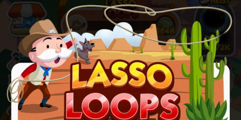 Header for Lasso Loops event in Monopoly GO