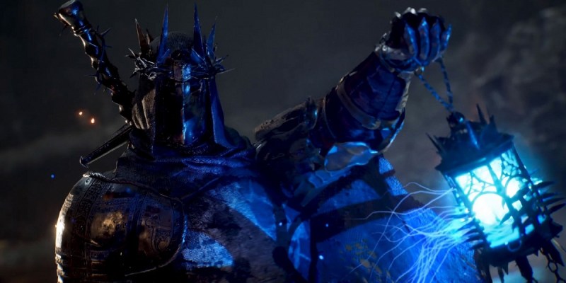 Image of a Knight holding the Umbral Lamp in Lords of the Fallen.