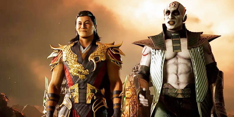 Header for Mortal Kombat 1 (MK1) article on how the game is fundamentally a return to the wildness of the PS2-era for the franchise. The image shows Shang-Tsung and Quan Chi.