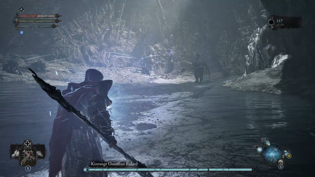 In image from Lords of the Fallen showing Kinrangr Guardian Folard