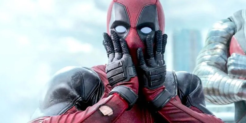 Deadpool with his hands to his face, because Deadpool 3 could be delayed.
