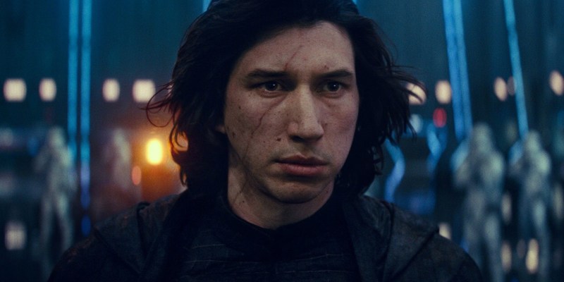 Adam Driver as Kyle Ren in Star Wars: The Last Jedi.