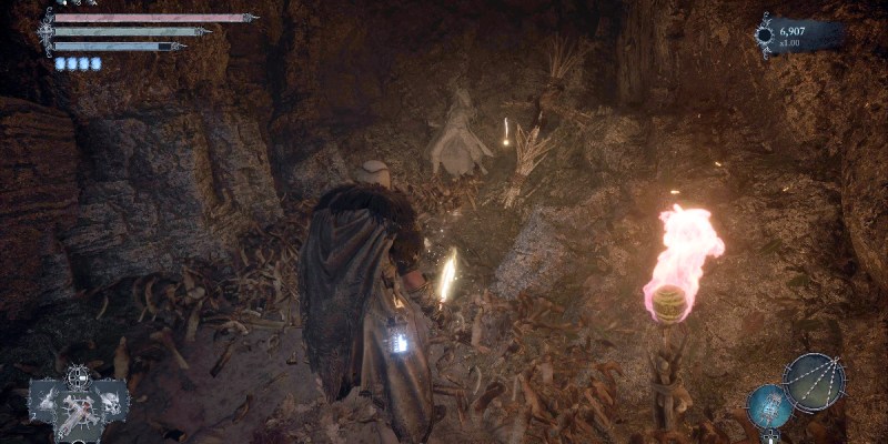 Knight standing near a stone woman in Lords of the Fallen as part of a guide on how to free, cure, rescue, help, save and whatever else them.